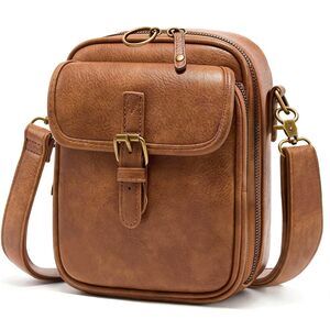 9784 Small Crossbody Bags Vegan Leather Messenger Purses, Vintage Wallet